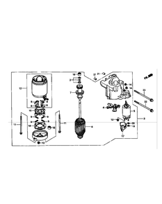 Gxv670 Starter Motor Diagram and Parts List for M54-HN 53BB5ETW750-24-HP Cub Cadet Lawn Tractor